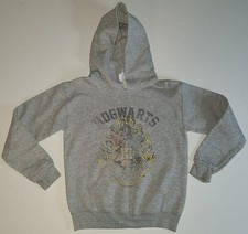 Harry Potter gray unisex Youth Medium Hogwarts Crest Pullover Hoodie Sweatshirt