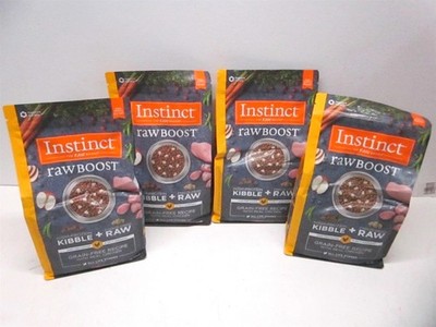 Instinct 4lbs Raw Boost Natural Dry Dog Food w/ Freeze Dried Pcs-05/2026 - Qty 4