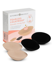 Fearless Reusable Nursing Breast Pads, Ultra Absorbent, Leakproof, Washable 4 P