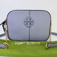Tory Burch McGraw Pebble Leather Crossbody Camera Bag With Dust Bag