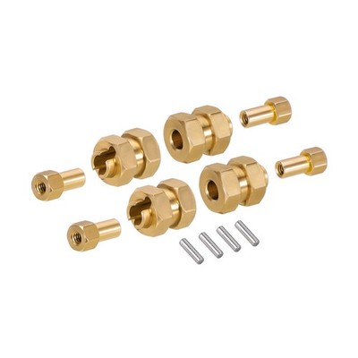 INJORA RC Brass Extended Hex Wheel Hubs for 1/24 Crawler Car Axial AX24
