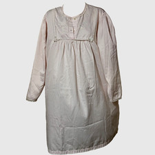 Barbizon Womens Nightgown Sz L Cuddleskin Pastel Pink Cottagecore Granny Cozy