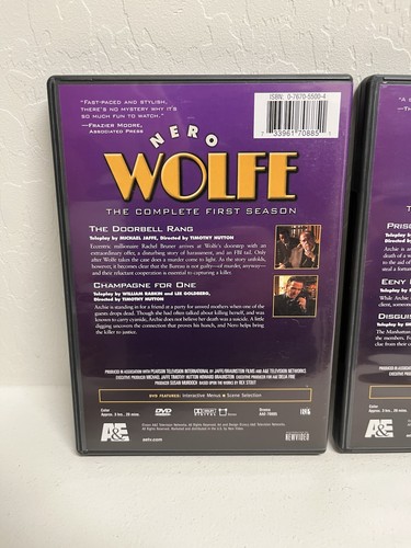 Nero Wolfe: The Complete First Season 1 (DVD, 2003, 3-Disc Set) Mint Discs - Foto 3 di 9