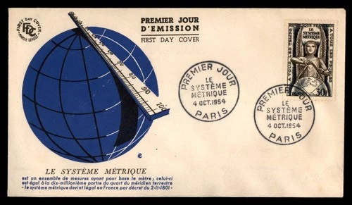 Mayfairstamps France FDC 1954 Measuring Earth Le Systeme Metrique First Day Cove