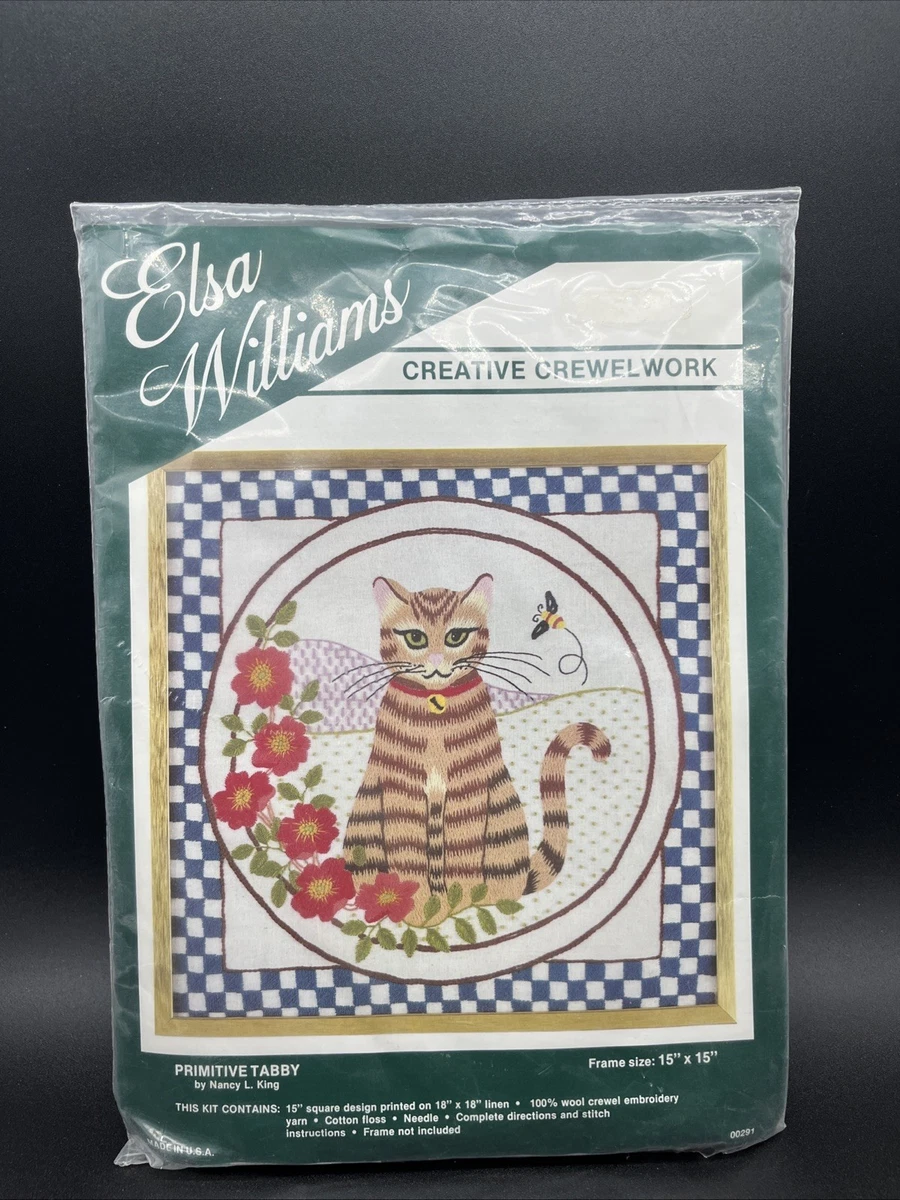 Kit De Broderie Crewel Elsa Williams, Oiseau Bleu, Vintage, USA