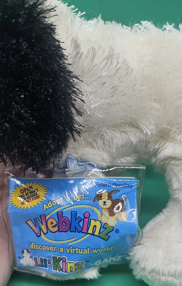 Ganz Webkinz Lil' Kinz B & W Cheeky Dog HS192 Plush Stuffed Animal W/ Code - Image 3 of 4
