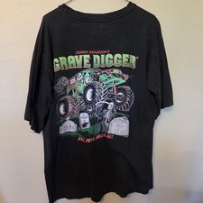 Rare Vintage Dennis Anderson Grave Digger Monster Truck T Shirt USA Made Large
