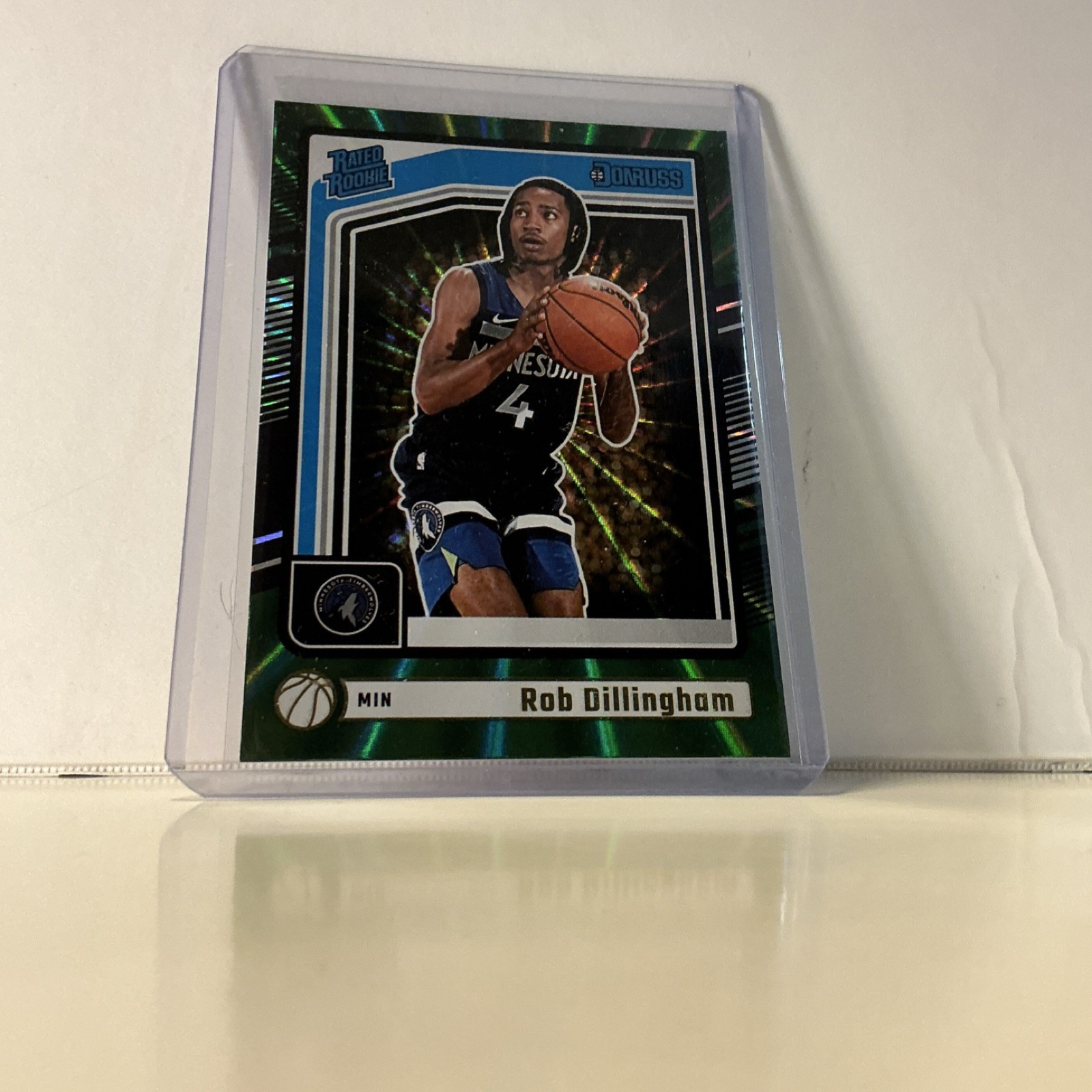 Panini Donruss 2024-25 Rob Dillingham Green Holo Laser #204 Timberwolves