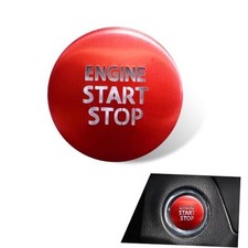 Engine Start Stop Push Button Cover Trim, Aluminum Alloy Push to Start Button