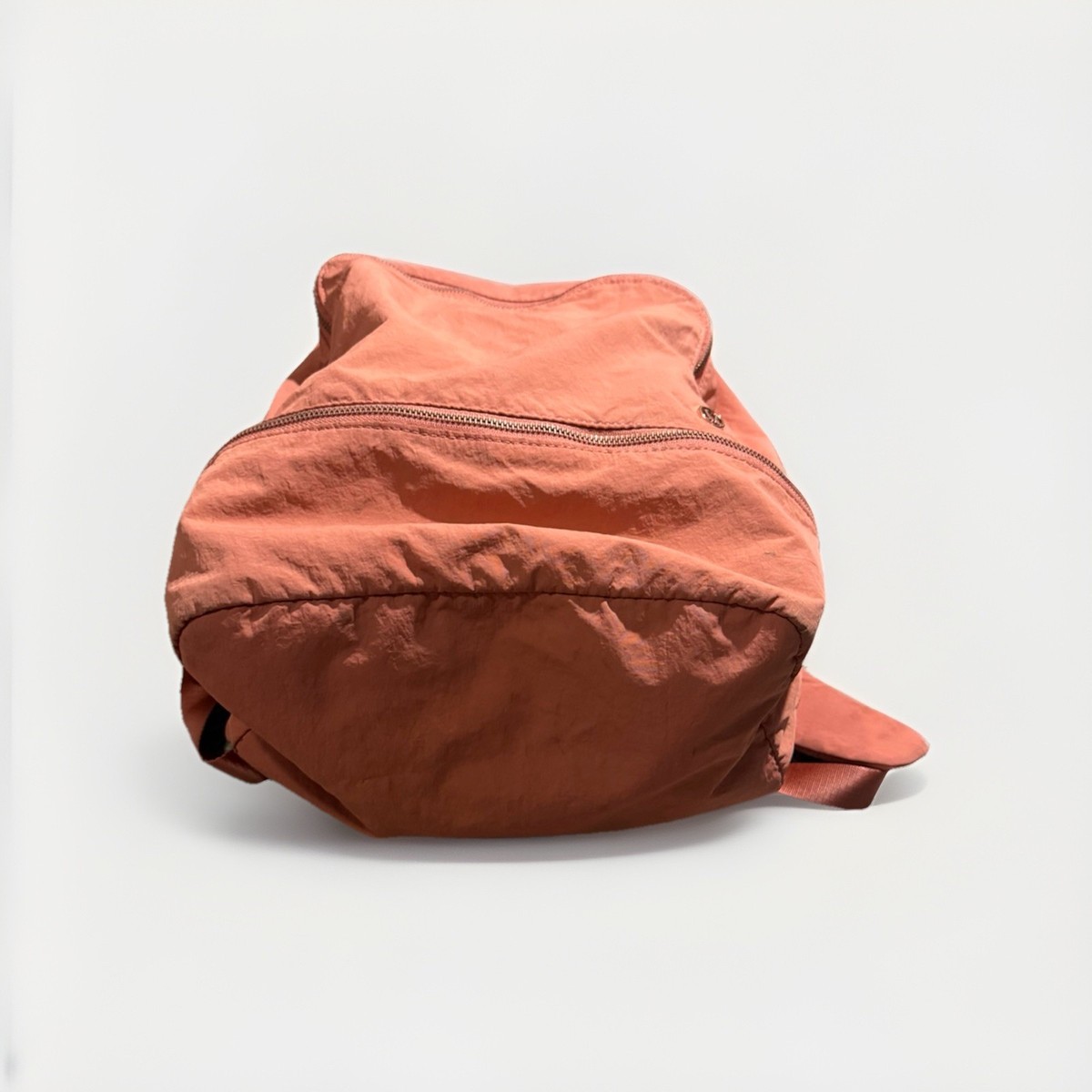 lululemon Pink Orange Coral Laptop Backpack Savour The Savasana Lululemon Pink Orange Coral Stripped Laptop Backpack Savour  main image 2