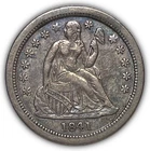 1841-O Seated Liberty Dime Almost Uncirculated AU Coin #26264
