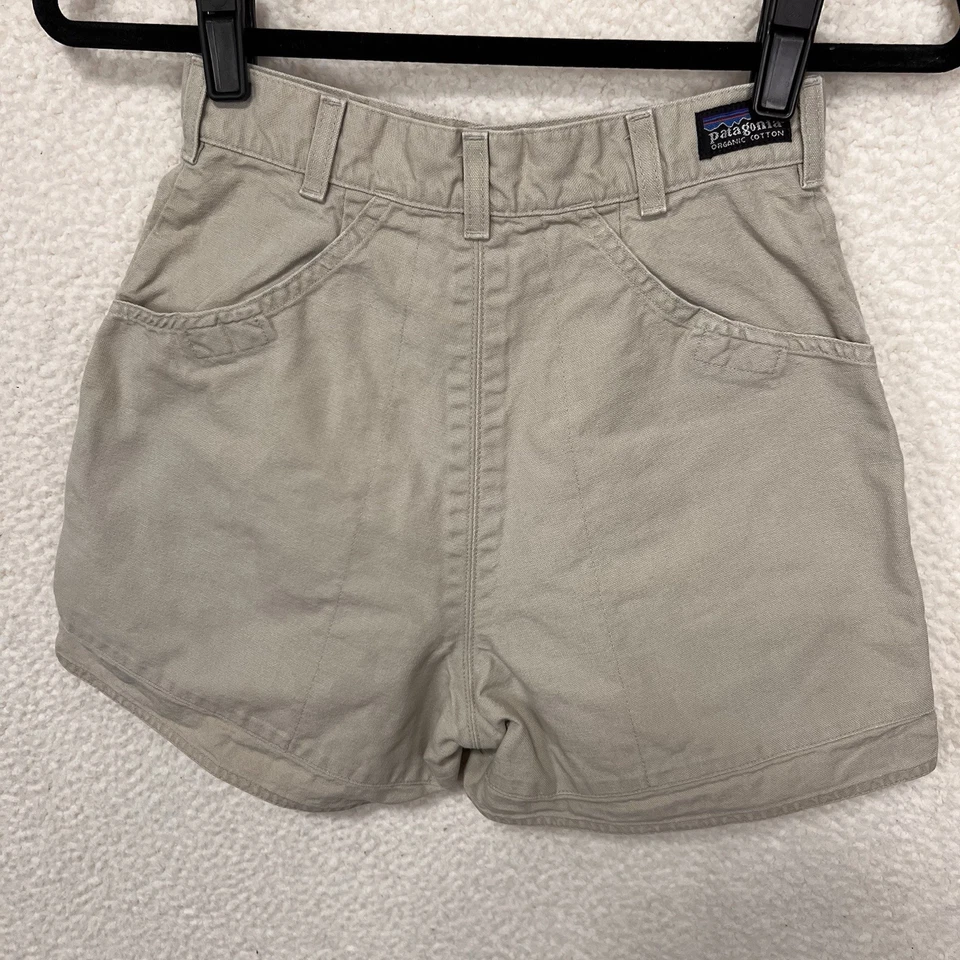 Pantalones Cortos De Colección Patagonia Stand Up Para Mujer 4Beige Lona Parche Bolsillo Escalada Caminata 57125 Foto 2 de 4