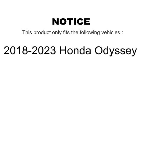For 2018-2023 Honda Odyssey Rear Coated Disc Brake Rotor & Semi-Metallic Pad Kit - Picture 2 of 12