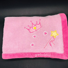 Princess Baby Blanket Crown Tiara Wand Embroidered Plush S L Home Fashions