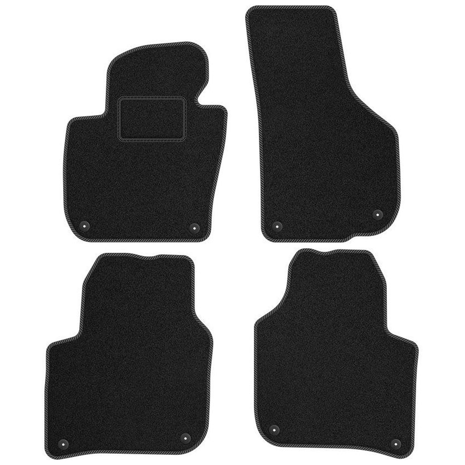 Tapis de sol Skoda Superb II gris moquette velours auto 2008 2009 2010 2011-2015