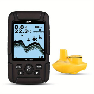Kabelloser Fischfinder - 180 Meter Reichweite, Echolot, Tiefe, Funktionen.  Limitiertes Angebot