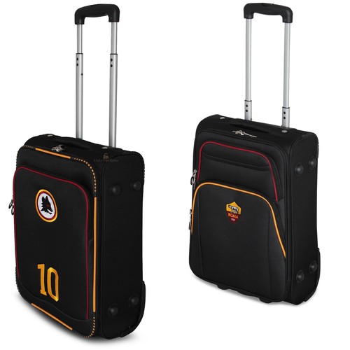 Valigia Trolley Bagaglio a Mano AS ROMA 52x35x20 2 Ruote Ryanair EasyJet |  eBay