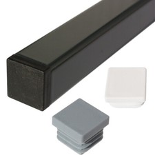 Fußstopfen quadratisch Kunststoff Fußkappe Büro Möbel Stuhl Gleiter Gartenstuhl