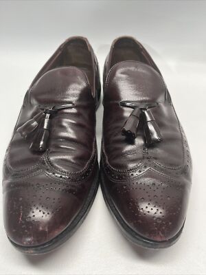 Allen Edmonds AUBURN Slip On Men’s Loafer Dress Shoes VINTAGE Allen Edmonds Auburn Mens Leather Tassel Dress  main image 3