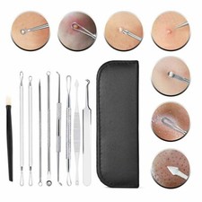 9 Pcs For Pimple Popper Blackhead Remover Kit Tool Comedone Zit Extractor