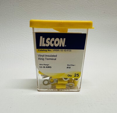 NEW Ilsco VRBR-10-10-P25 Ring Terminals