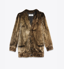 Mint Saint Laurent Mink Cardigan