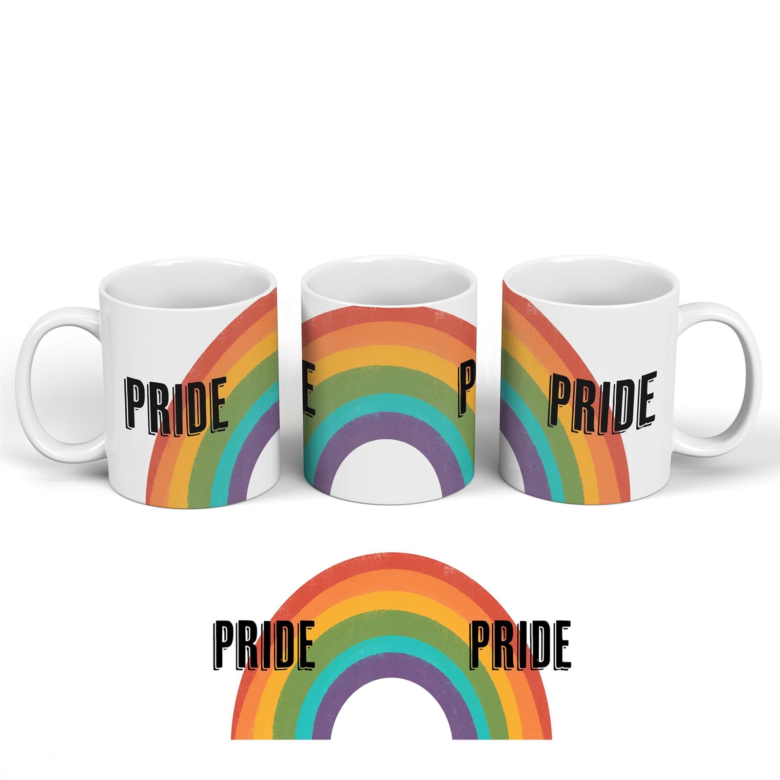 Rainbow Pride Flag Gay Colours Small Ceramic Classic Mug LGBTQ+ Gift