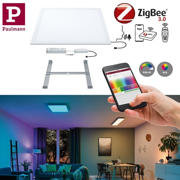 Paulmann Smarthome Led Panel Zigbee Amaris 600X600Mm 35W Rgbw + 2700K Weiß-image