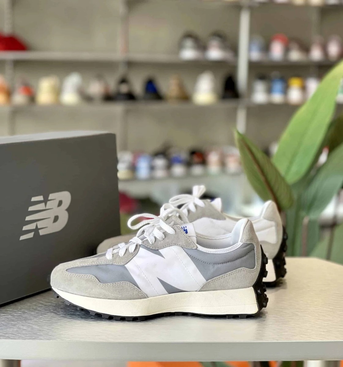 New Balance 327 Grey/White MS327LAB N Logo Men's Running Shoes | eBay