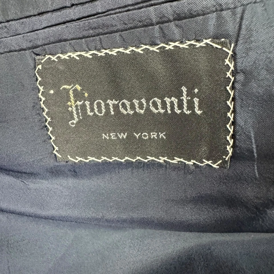 William Fioravanti Mens Wool Bespoke 2-Button Blazer Gray • 44L - Image 4 of 4