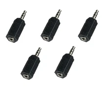 5 Pieces 3.5mm Stereo Female To 2.5mm Stereo Male Adapter Audio Headphone Jack