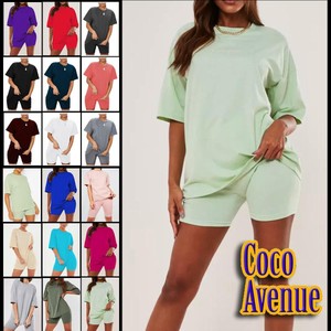 biker shorts set with oversized shirt