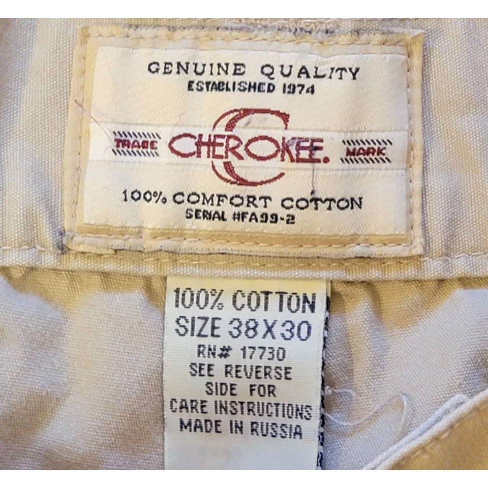 Pantalones convertibles Cherokee para hombre 38x30 caqui al aire libre senderismo tostado Foto 2 de 4