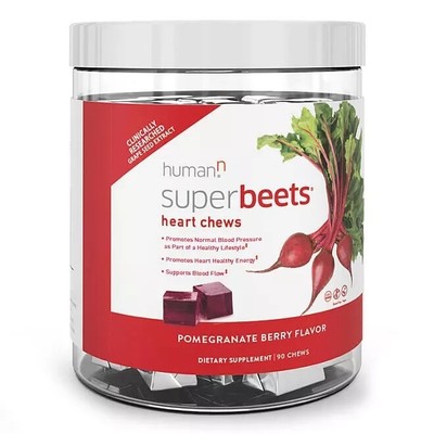 Humann Superbeets Heart Chews, Pomegranate Berry (90 Ct.)