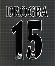 DROGBA #15 1997-2007 Player Size Premier League Black Nameset Lextra