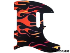 *NEW Telecaster PICKGUARD for Fender USA Vintage Tele 5 Hole Flames Print