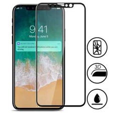 Vetro temperato per IPHONE X/XS protezione cellulare glass NERO - 2 PEZZI