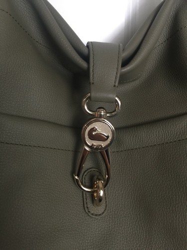 Dooney & Bourke Belvedere Logo Lock Tote BBELV0886 OLOL Olive - Picture 2 of 7