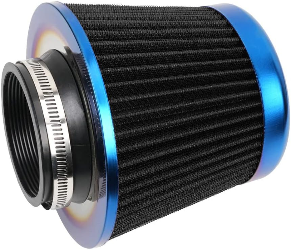 Cold Air Intake Filter, High Performance, Washable Filter, Clamp-On Replacement