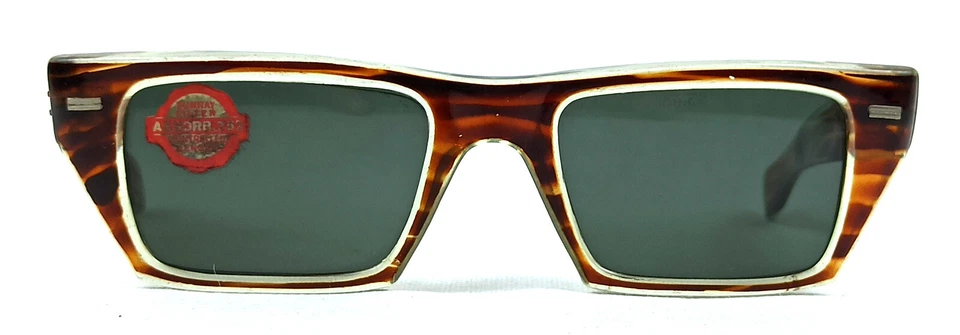 TRUELY RARE SUNGLASSES VINTAGE SAMCO ITALY 1950s ART DECO BLACK FRAME UV400 LENS - Image 3 of 4