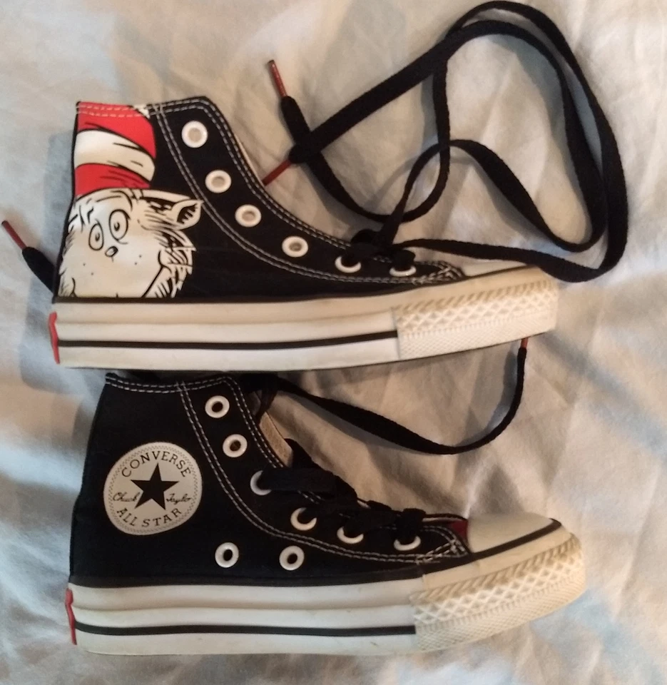 Высокий верх Converse Chuck Taylor All Star «Dr Seuss Cat in the Hat», младший, размер 11 - Изображение 2 из 4