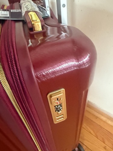AMERICAN GREEN TRAVEL Melrose S Anti-Theft Hard Luggage Carry on Red - Picture 5 of 8