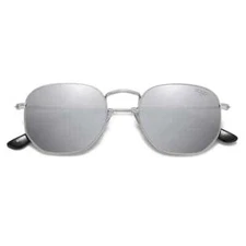 Polarized Hexagonal Sunglasses Polygon Shades SJ1072 Silver