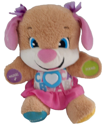 Fisher Price Laugh Learn Smart Stages Puppy Dog Baby Plush Toy 14" Tested Video