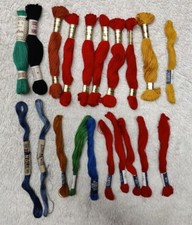   Embroidery Floss  Yarn Lot Of 20 Mixed Brands, Mixed Colors