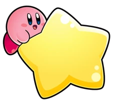 Kirby Star Weatherproof Anime Sticker 6" Car Decal
