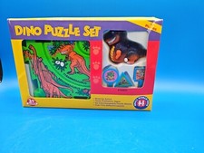 Vintage Toy smith Wind Up Puzzle Play Set Dinosaur Purple Blue