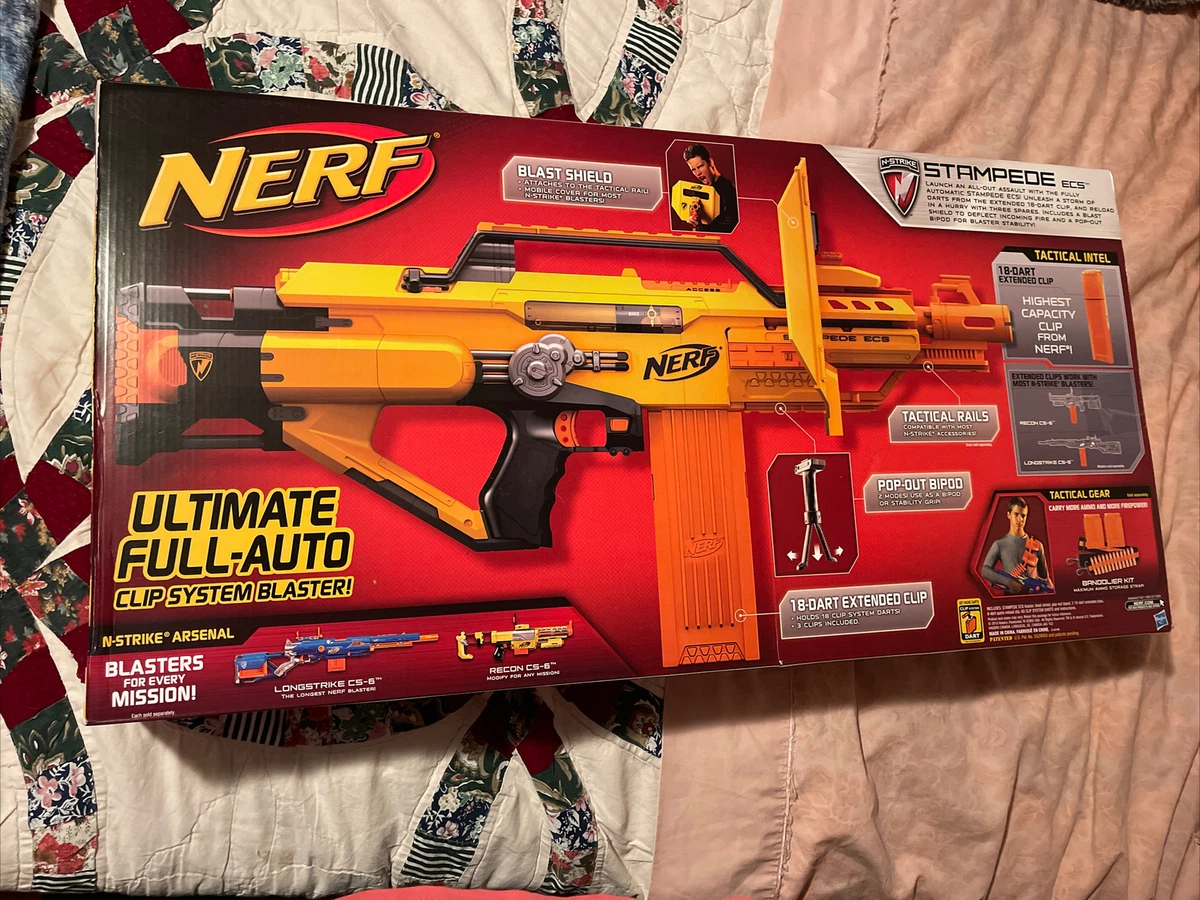 NEW NERF N-Strike Stampede ECS Ultimate Full-Auto Clip System Dart Blaster