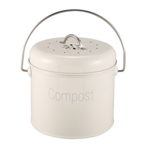 3X(Poubelle à Compost 3L - Bac à Compost de Cuisine En Acier Inoxydable - C7551 - Afbeelding 1 van 10