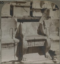 DISTINCTIVE AUDITORIUM SEAT, GREECE, VINT STEREOVIEW